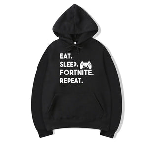 Eat Sleep Fortnite Repeat Hoodies Men