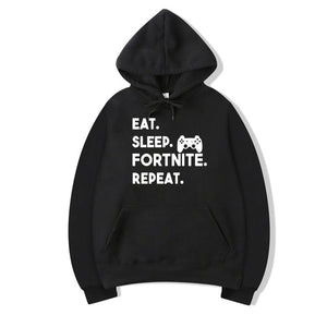Eat Sleep Fortnite Repeat Hoodies Men
