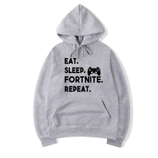 Eat Sleep Fortnite Repeat Hoodies Men
