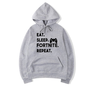 Eat Sleep Fortnite Repeat Hoodies Men