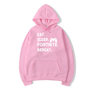 Eat Sleep Fortnite Repeat Hoodies Men