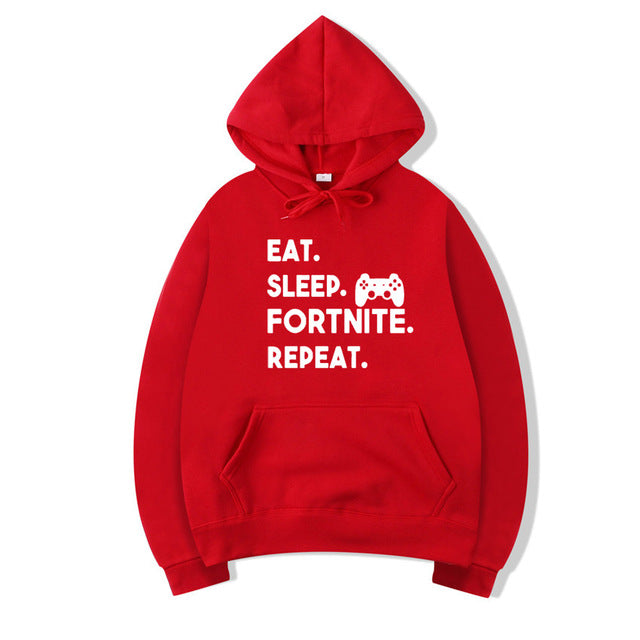 Eat Sleep Fortnite Repeat Hoodies Men