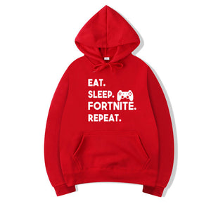 Eat Sleep Fortnite Repeat Hoodies Men
