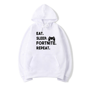 Eat Sleep Fortnite Repeat Hoodies Men