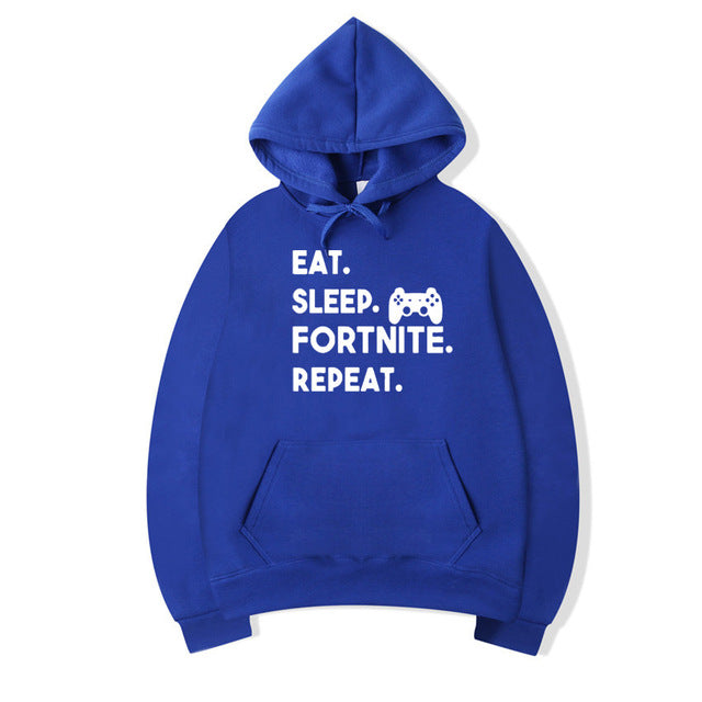 Eat Sleep Fortnite Repeat Hoodies Men