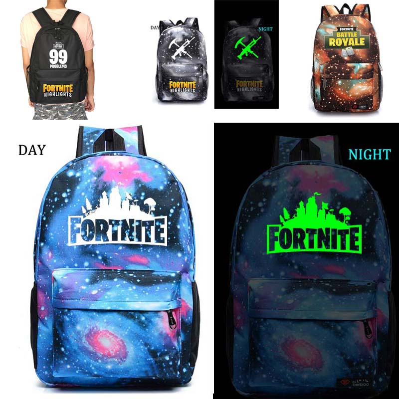Fortnite Battle Royale school bag noctilucous backpack