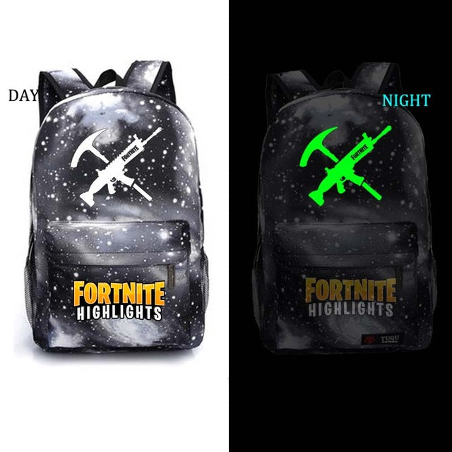 Fortnite Battle Royale school bag noctilucous backpack