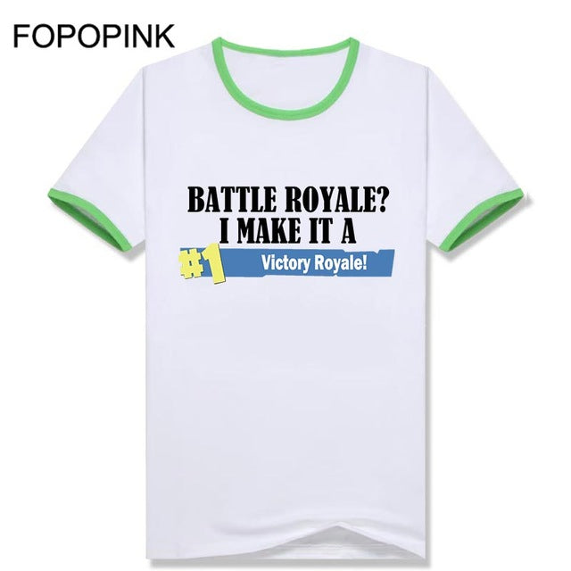 Short Sleeve T-Shirt Men Fortnite Battle Royale I Make It A Victory T Shirt