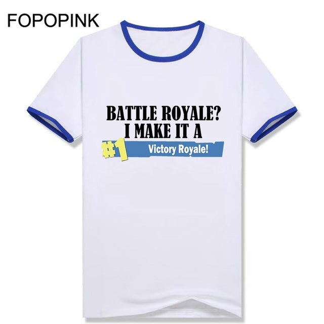 Short Sleeve T-Shirt Men Fortnite Battle Royale I Make It A Victory T Shirt