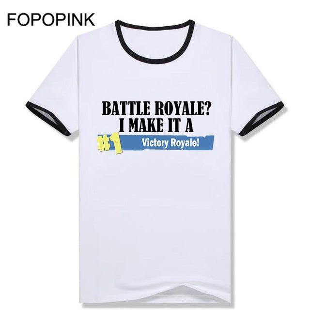 Short Sleeve T-Shirt Men Fortnite Battle Royale I Make It A Victory T Shirt